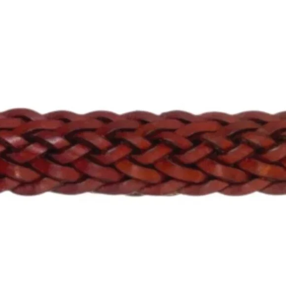 Vintage COACH 3863 Skinny Braided Woven Leather Belt 40  display picture 2